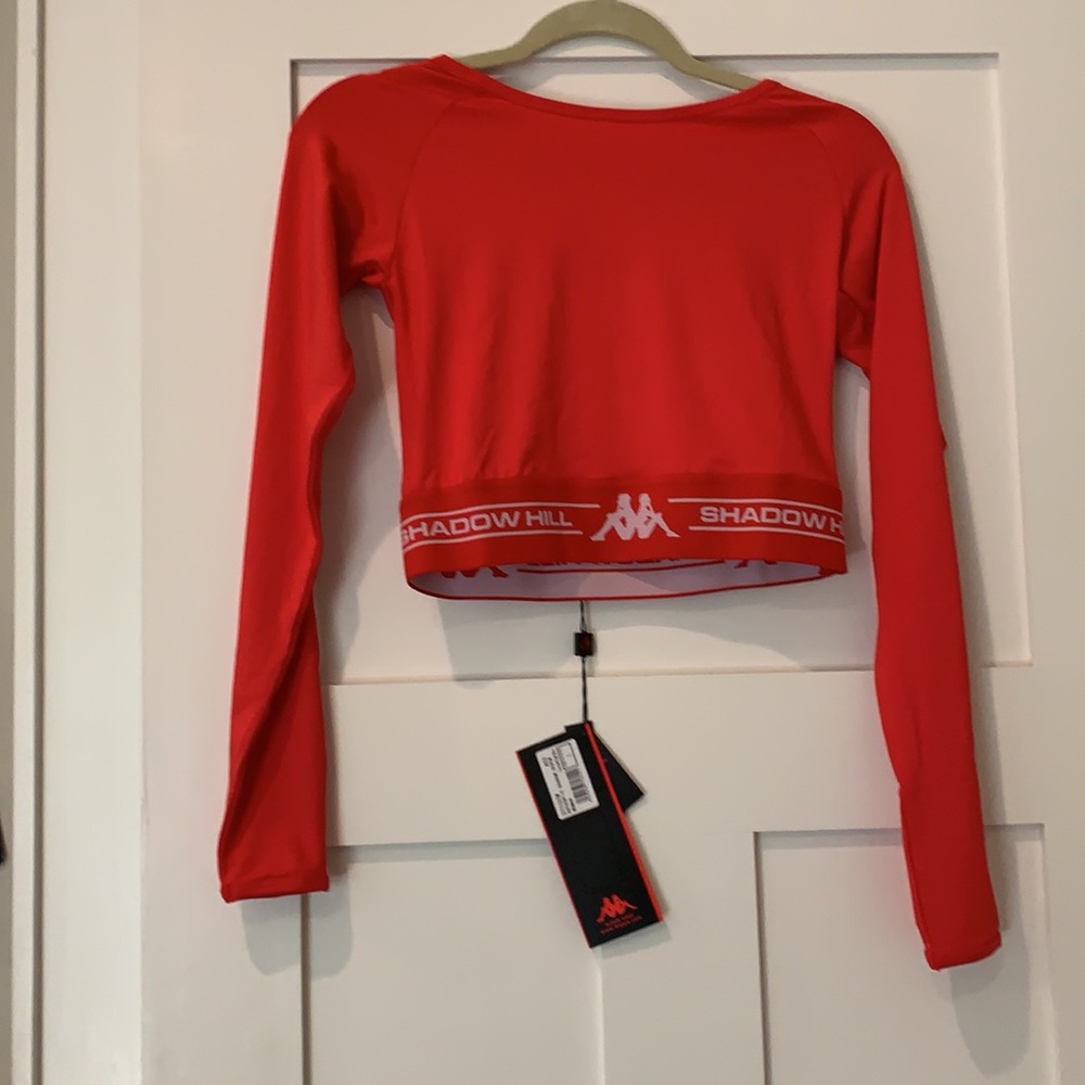 Kappa x Shadow Hill Serem Crop Top Red Large - Picture 3 of 11